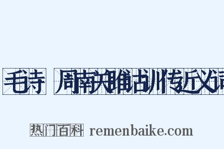 毛诗·周南关雎诂训传近义词是什么意思的图片
